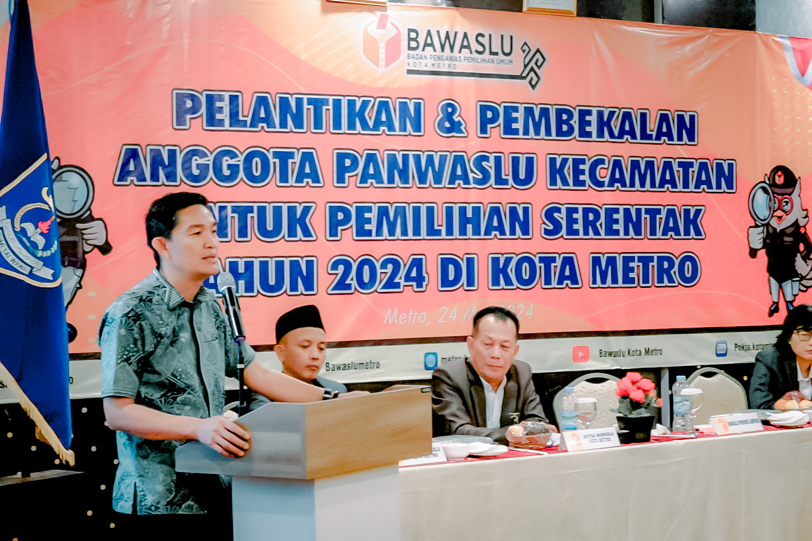 15 Panwaslucam Di Lantik, Bawaslu Lampung Imbau Pahami Aturan Serta Bekerja Cepat Dan Cerdas