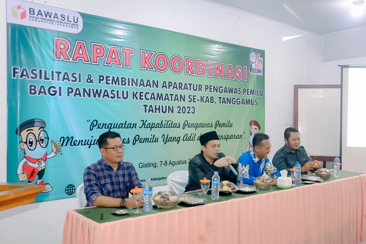 Siapkan Aparatur Pengawas Pemilu Yang Solid Berintegritas, Bawaslu Gelar Rapat Koordinasi