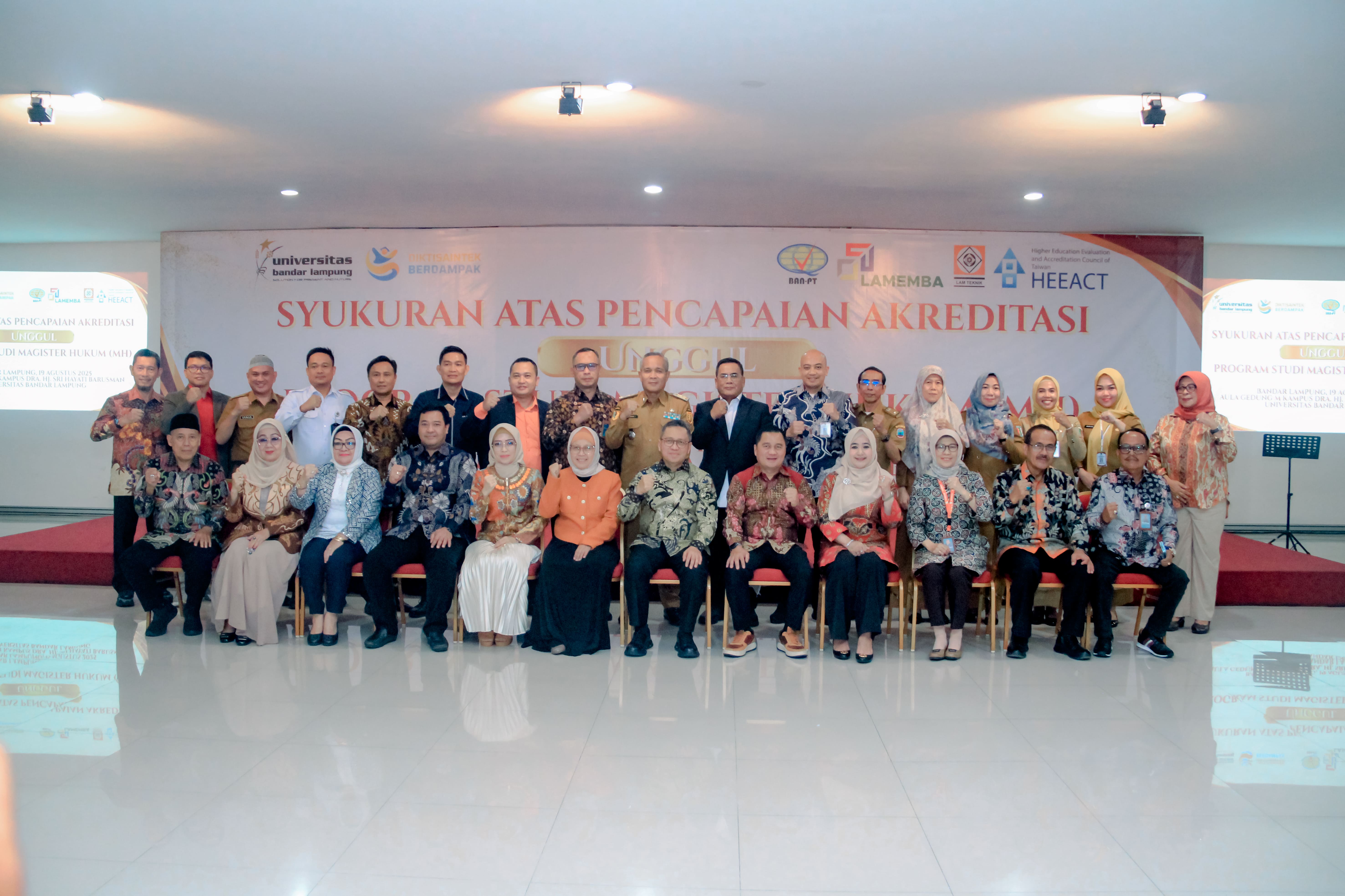 Bawaslu Lampung Hadiri Syukuran Prodi Magister Hukum UBL Raih Akreditasi Unggul