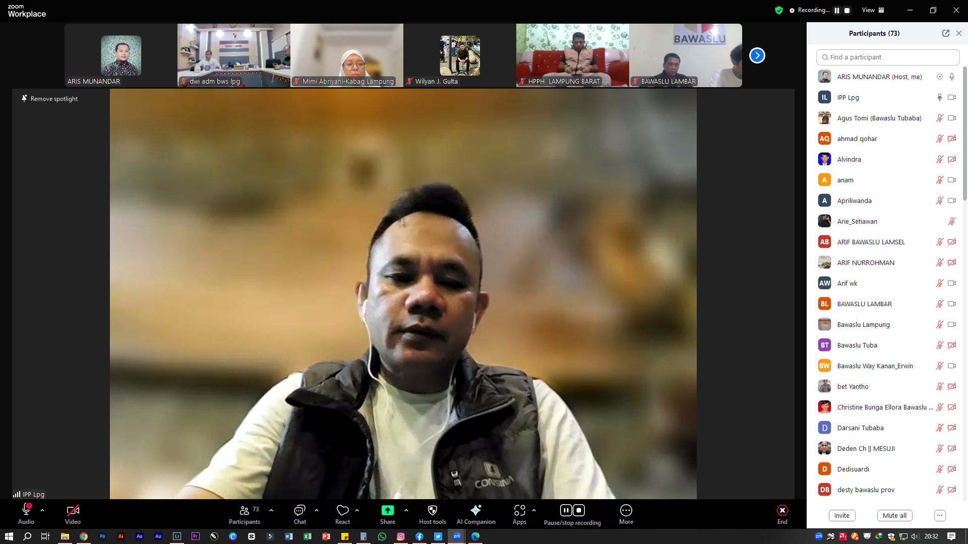 Bawaslu Lampung Gelar Rapat Koordinasi Virtual Bahas Kesiapan Pengawasan Pilkada Serentak 2024