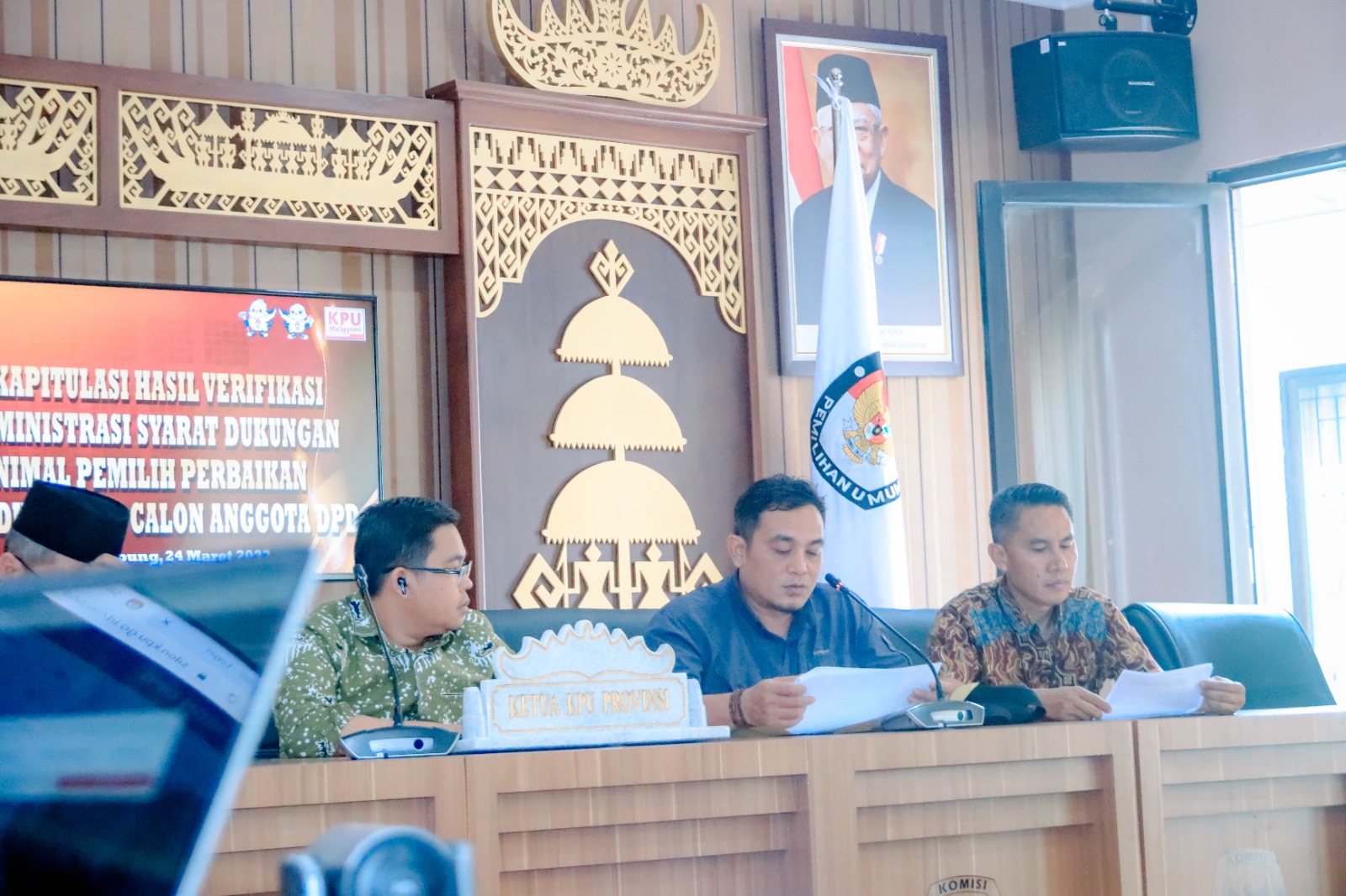 Bawaslu Lampung Awasi Rekapitulasi Hasil Vermin Syarat Dukungan Minimal Pemilih Perbaikan Bacalon DPD RI