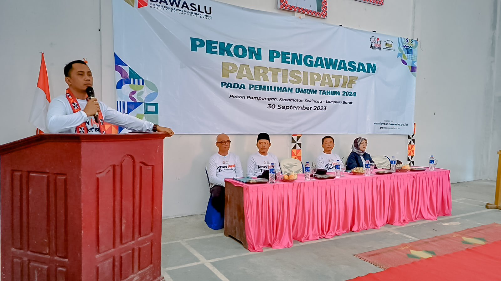 Bentuk Pekon Pengawasan Partisipatif Di Lampung Barat, Bawaslu Lampung Serukan Berani Lapor Itu Keren