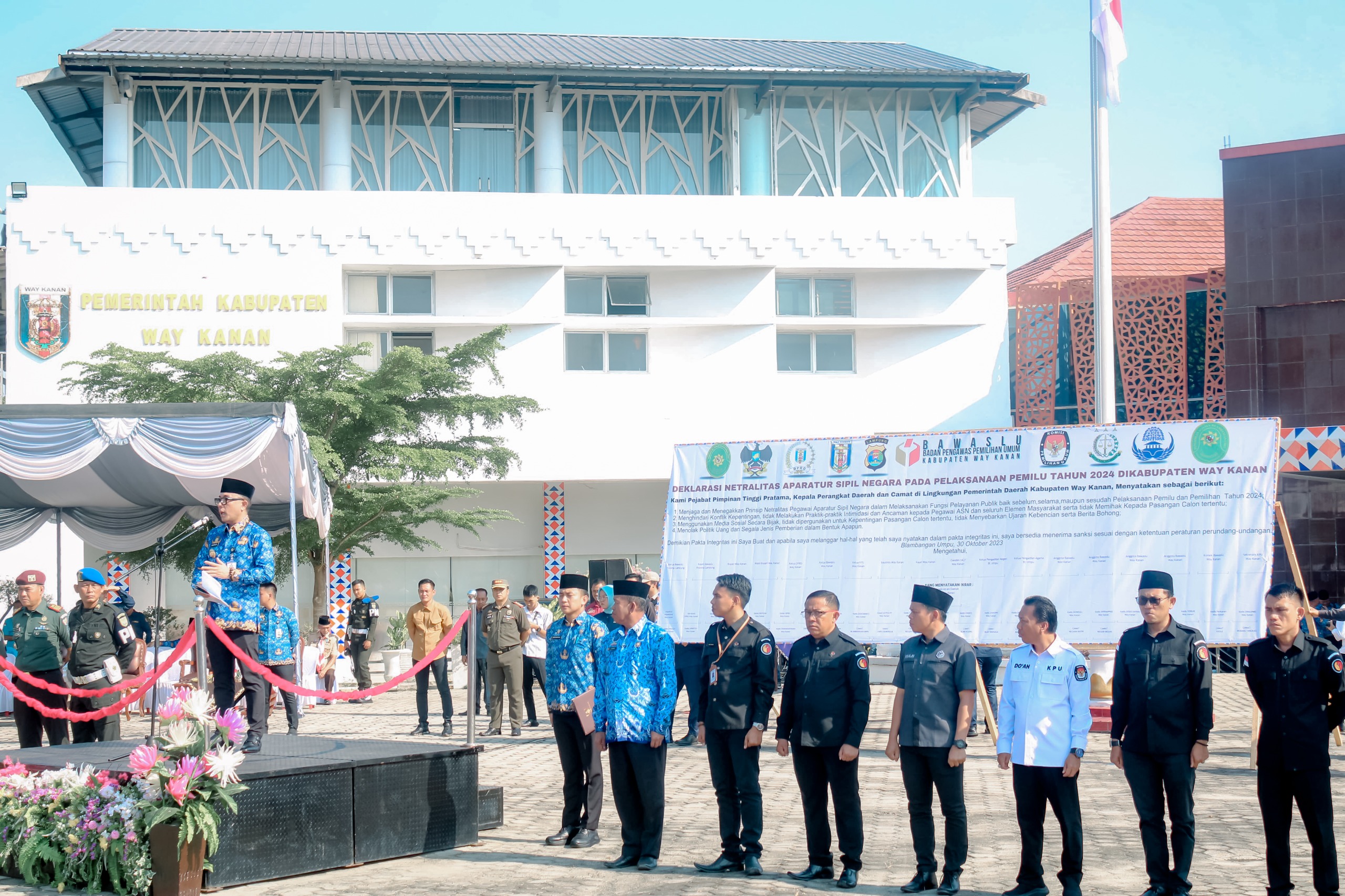 ASN Way Kanan Kembali Deklarasikan Netralitas Pada Pemilu 2024