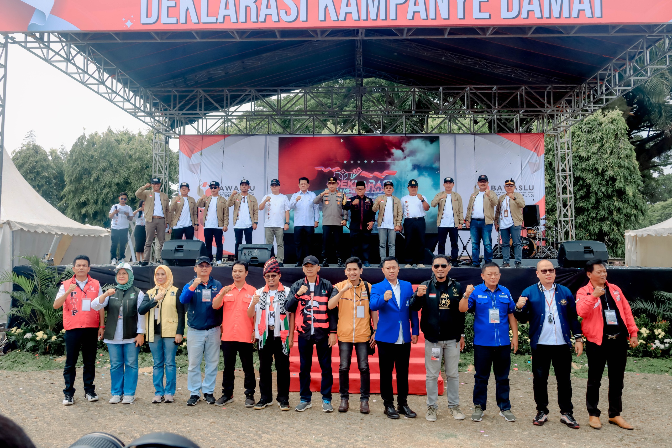 Dekati Tahapan Kampanye, Bawaslu Lampung Gelar Deklarasi Kampanye Damai Pemilu 2024