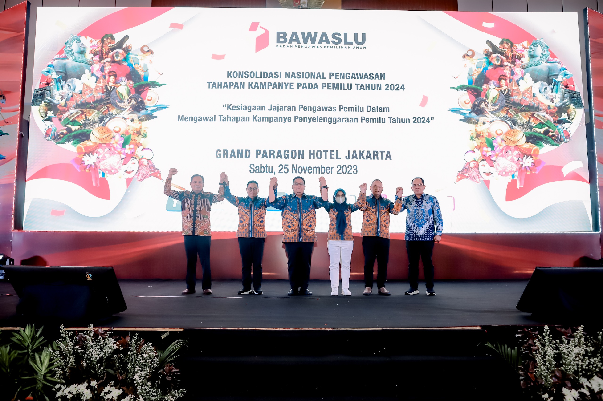 Siap Awasi Kampanye, Bawaslu Lampung Hadiri Konsolnas Dan Apel Siaga Pengawasan Tahapan Kampanye Pemilu 2024