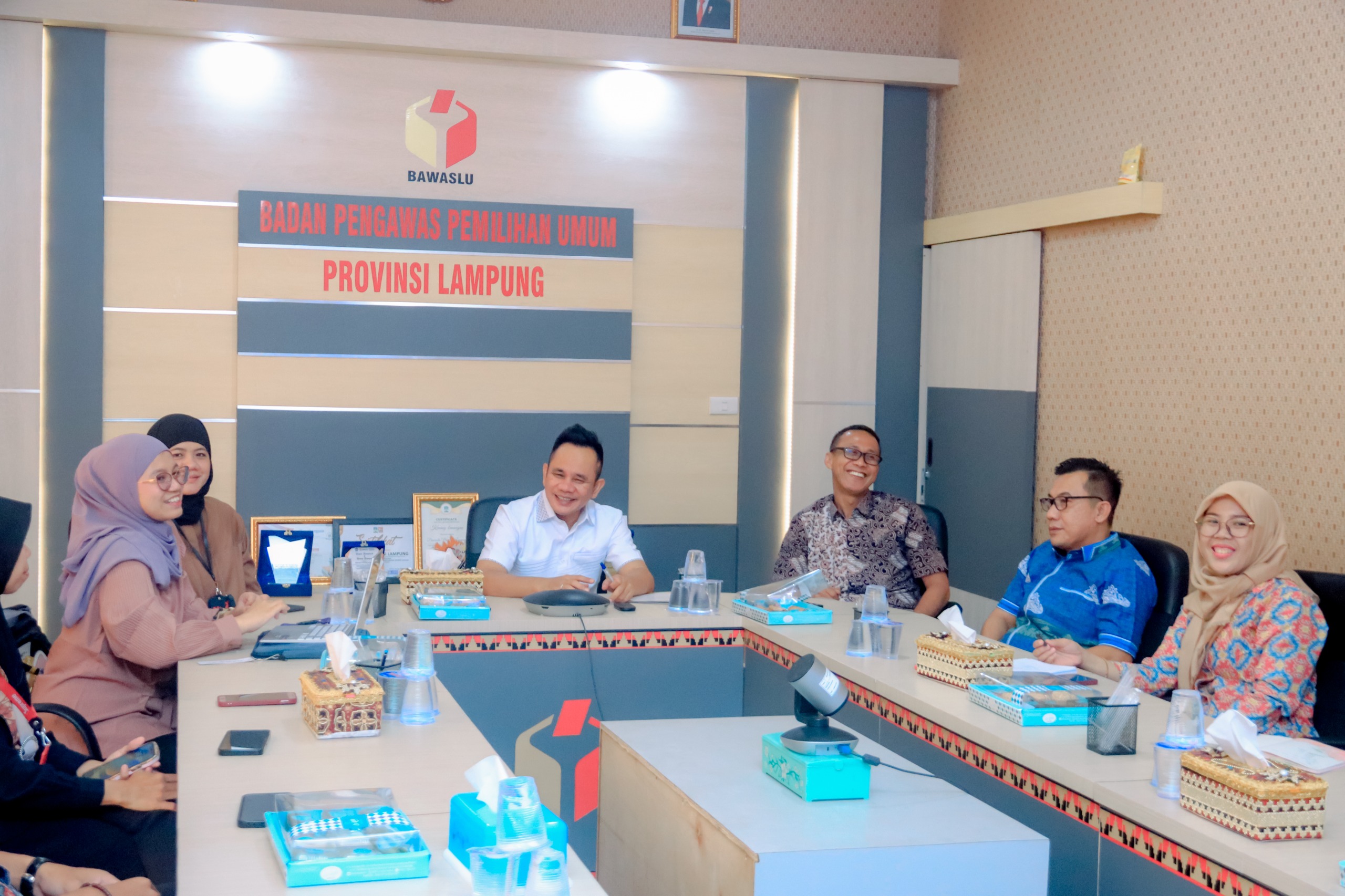 Cegah Potensi Ancaman Siber Sosial, Bawaslu Lampung Terima Kunjungan Kerja Badan Siber Dan Sandi Negara