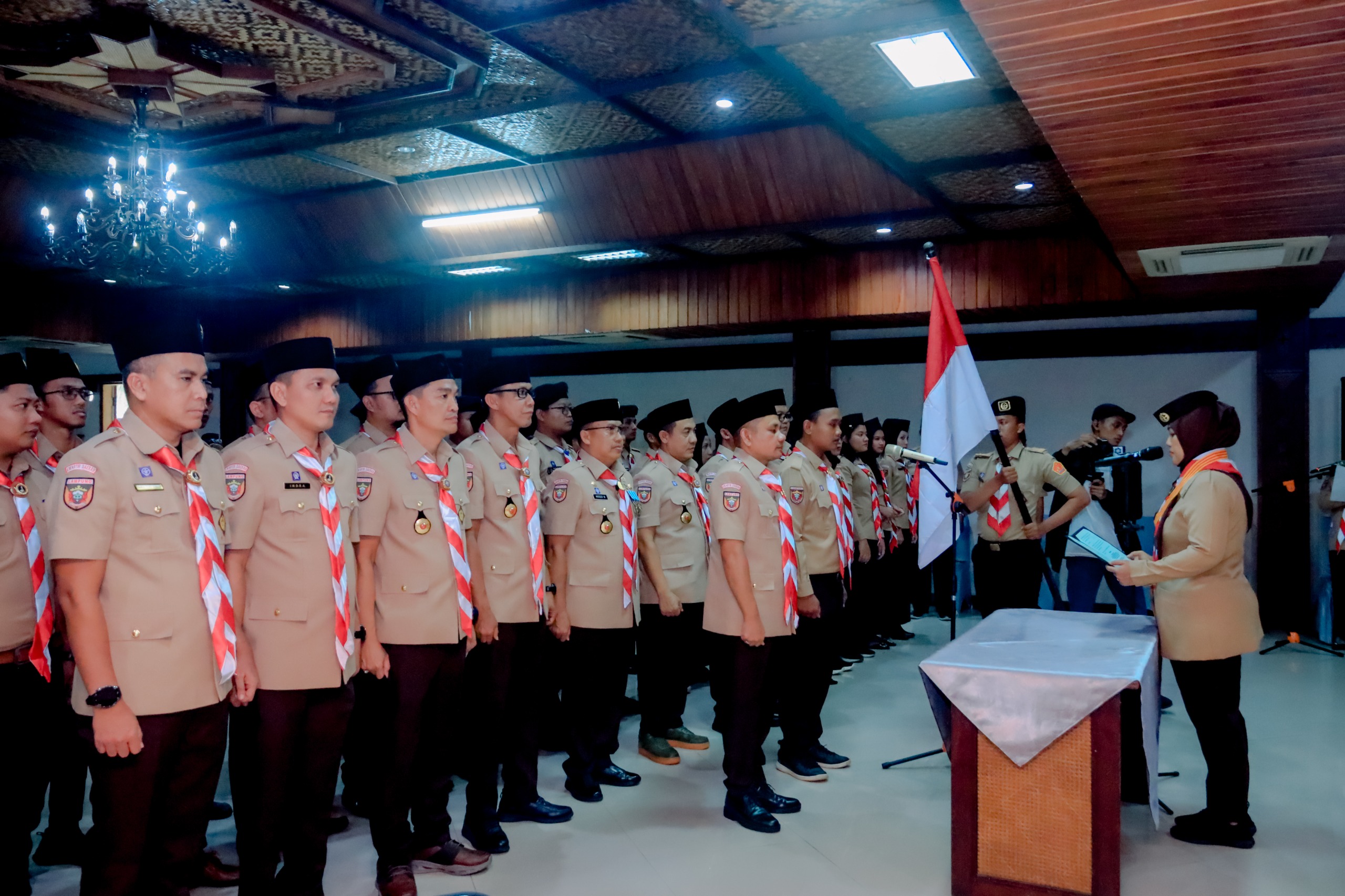 Pelantikan Pengurus MABI Dan Pimpinan Saka Adhyasta Pemilu, Perkuat Pengawasan Partisipatif Di Provinsi Lampung