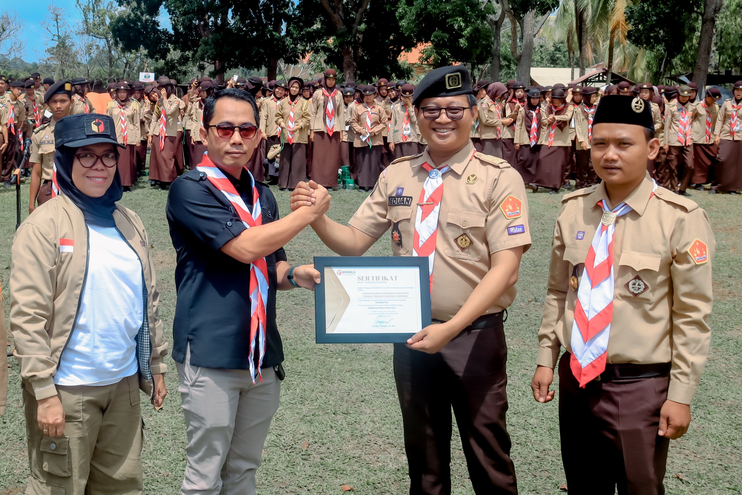 Saka Adhyasta Pemilu Lampung Terakreditasi Sebagai Pemantau Pemilu Lampung