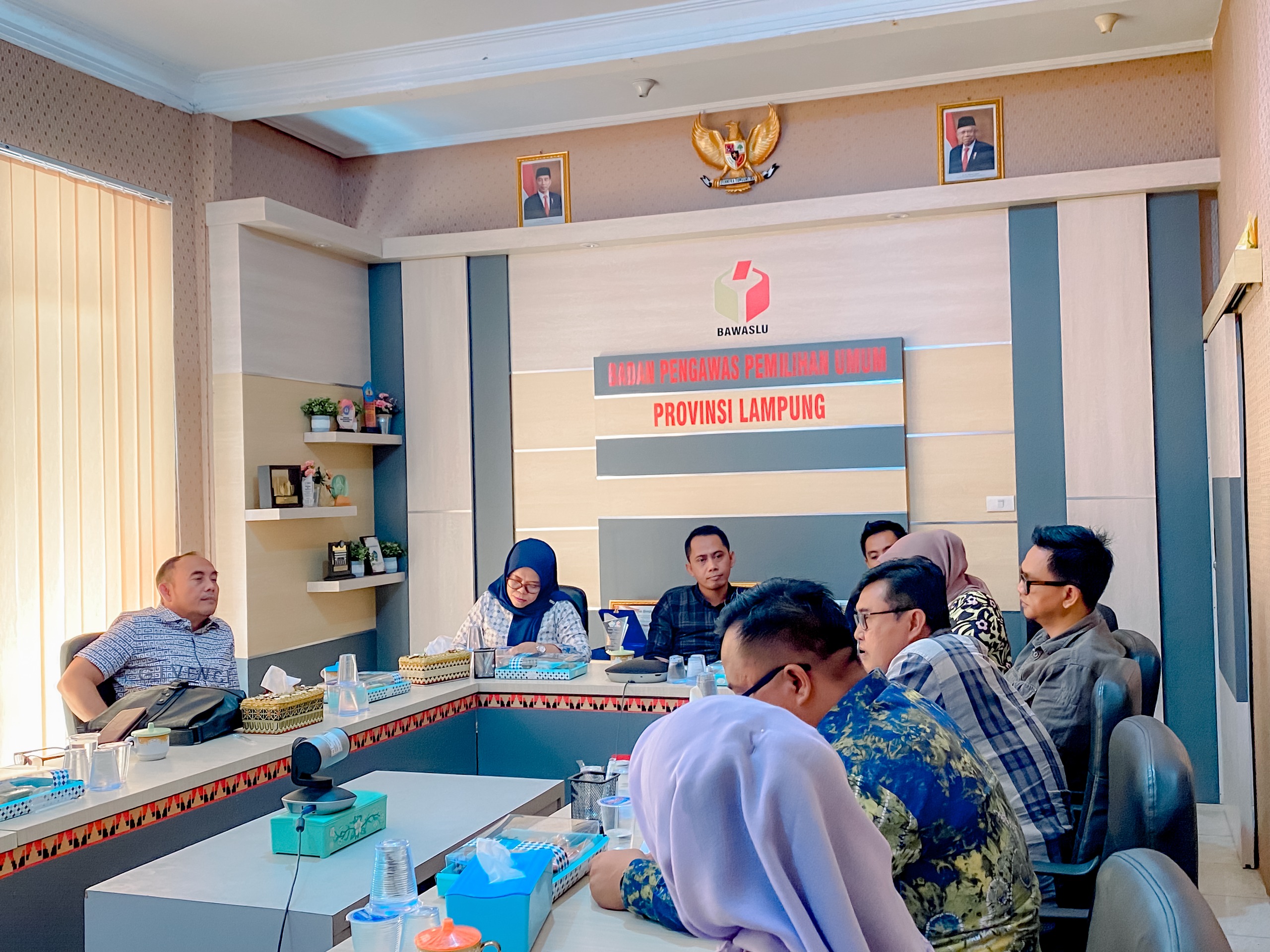 Jelang Masa Tenang, Bawaslu Lampung Berkoordinasi Dengan Stakeholder Terkait