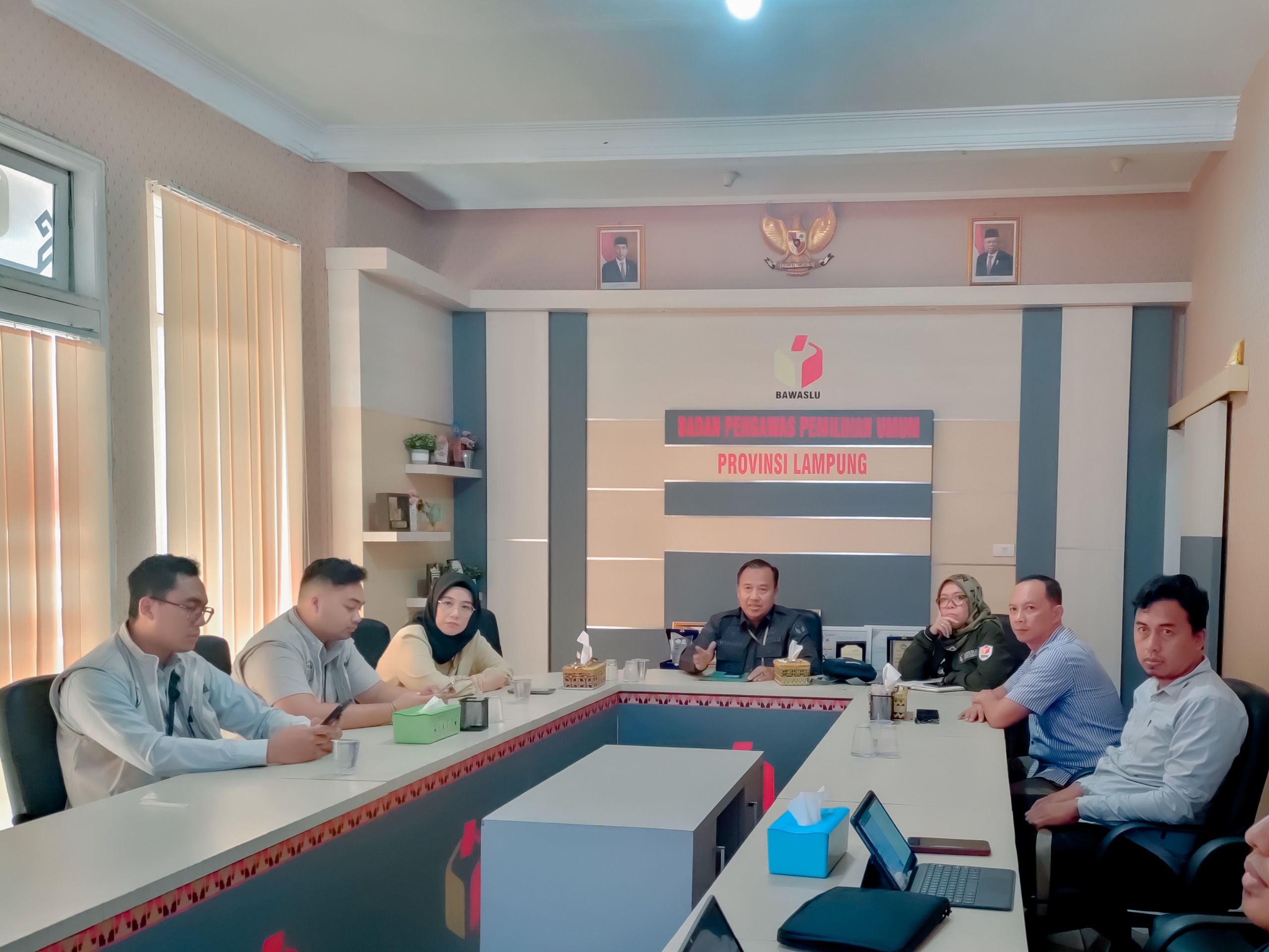 Persiapan Menghadapi Pemilu 2024, Bawaslu Lampung Terima Kunjungan Kerja Dari Kemendagri, Dan BAIS