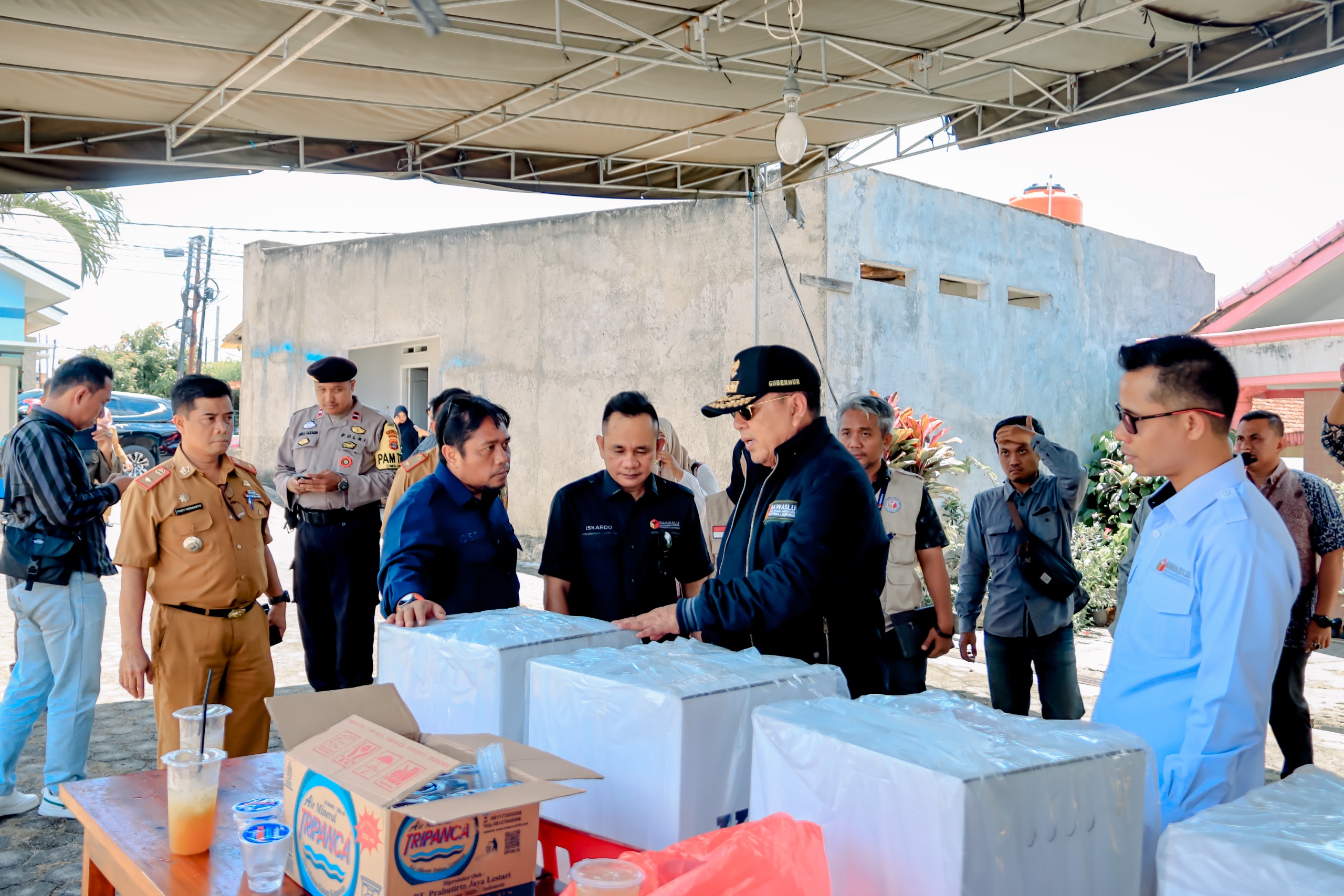 Bawaslu Bersama Pemprov Lampung Cek Kesiapan TPS Di Bandar Lampung
