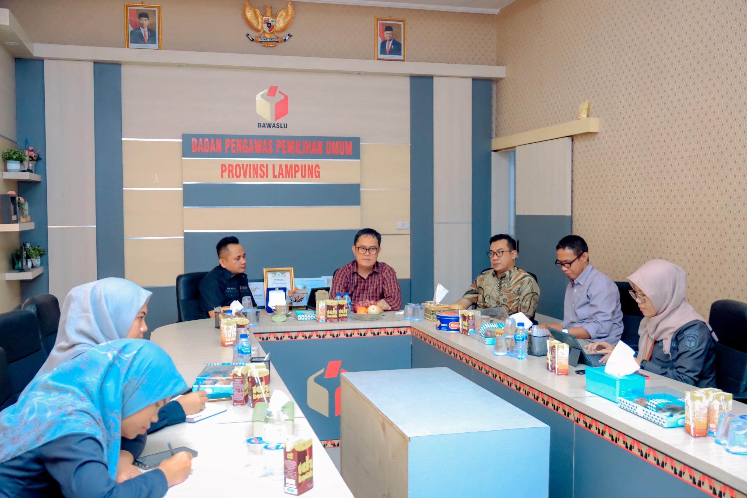 Cek Kesiapan Pengawas Pemilu, Bawaslu Lampung Terima Kunjungan DKPP RI