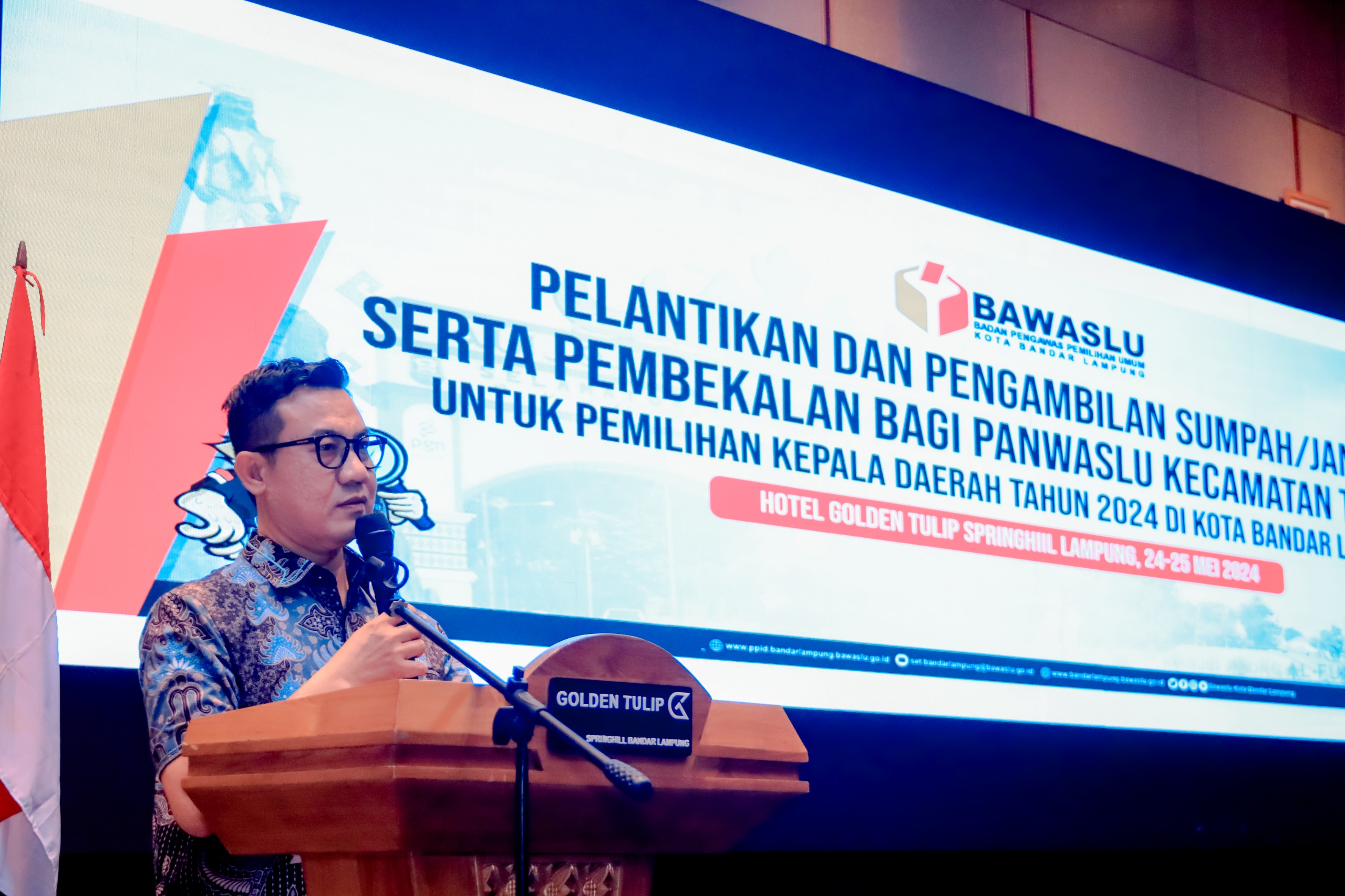 60 Anggota Panwaslucam Kota Bandar Lampung Terlantik, Bawaslu Lampung Tegaskan Pastikan Jalannya Pilkada Sesuai Dengan Aturan