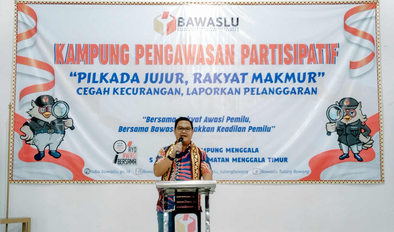 Bawaslu Lampung Ajak Masyarakat Tolak Politik Uang Melalui Kampung Pengawasan Partisipatif