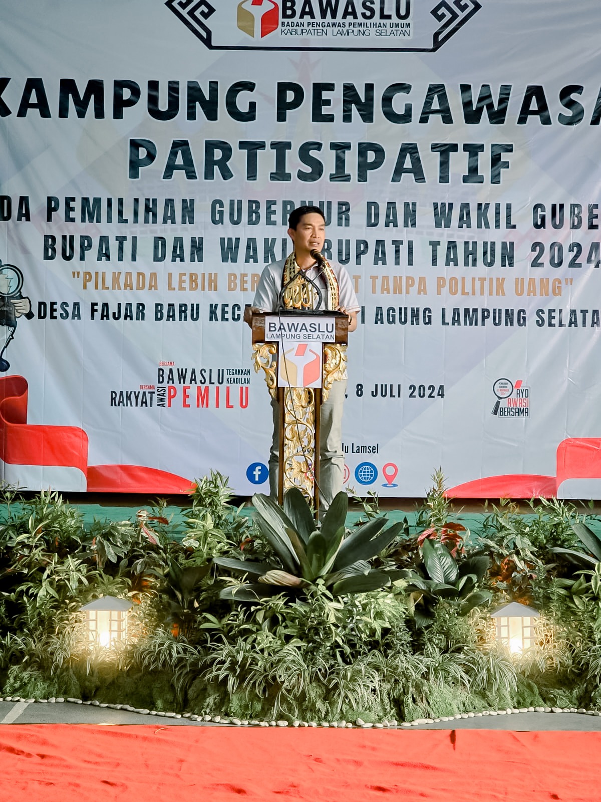 Bawaslu Gelar Deklarasi Kampung Pengawasan Partisipatif Di Desa Fajar Baru Lampung Selatan