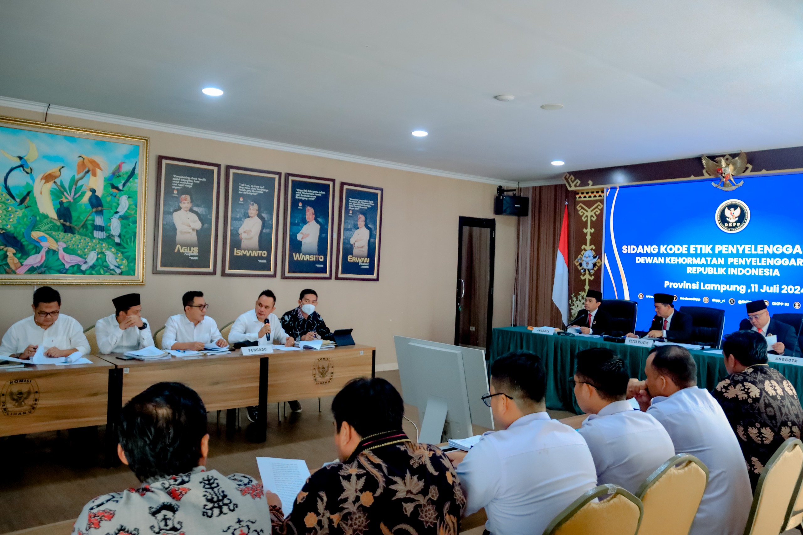 Bawaslu Lampung Hadiri Sidang Dugaan Pelanggaran Kode Etik Penyelenggara Pemilu