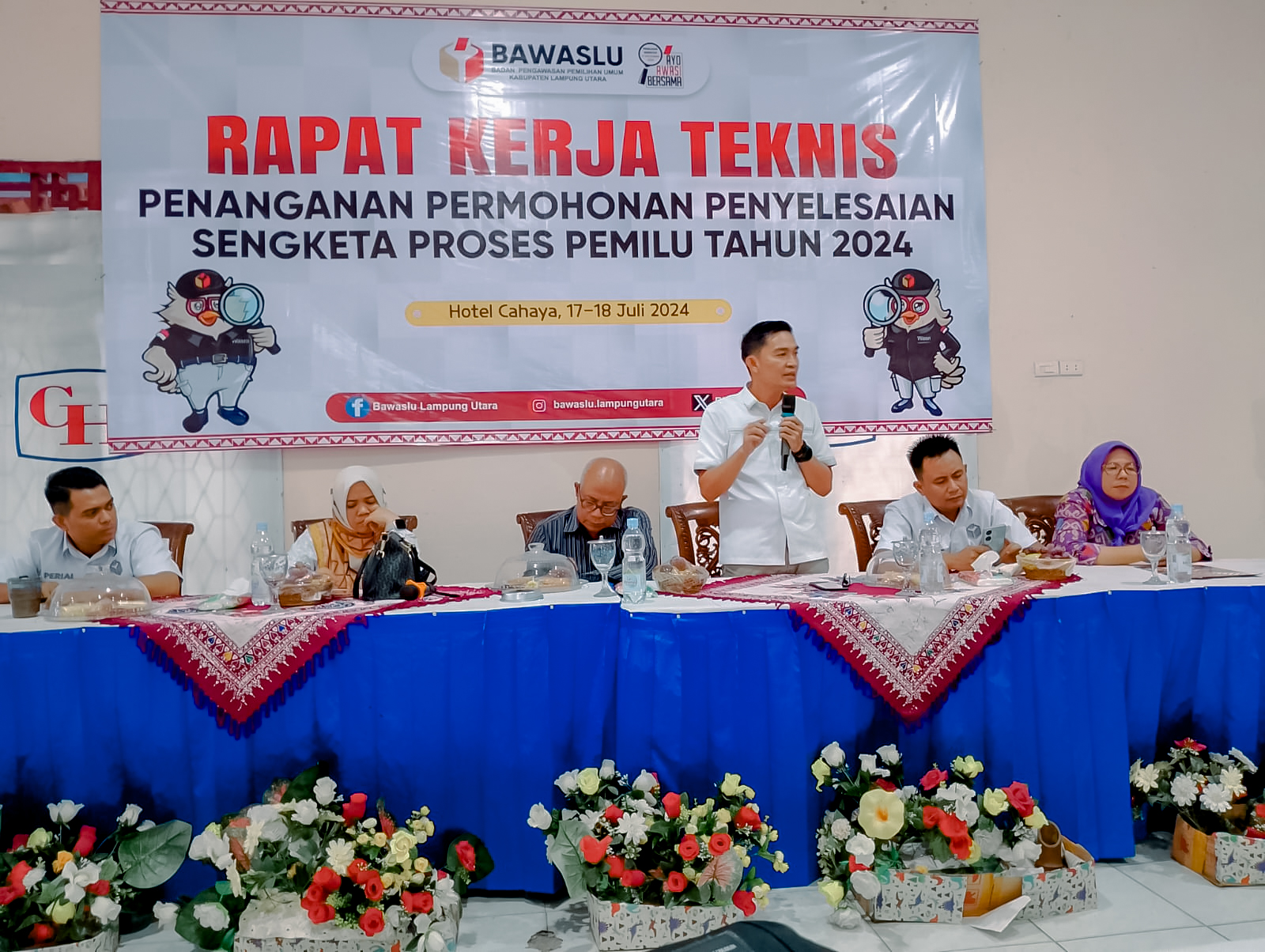 Bawaslu Lampung Berikan Pemahaman Penyelesaian Sengketa Kepada Panwaslucam Se-Lampung Utara