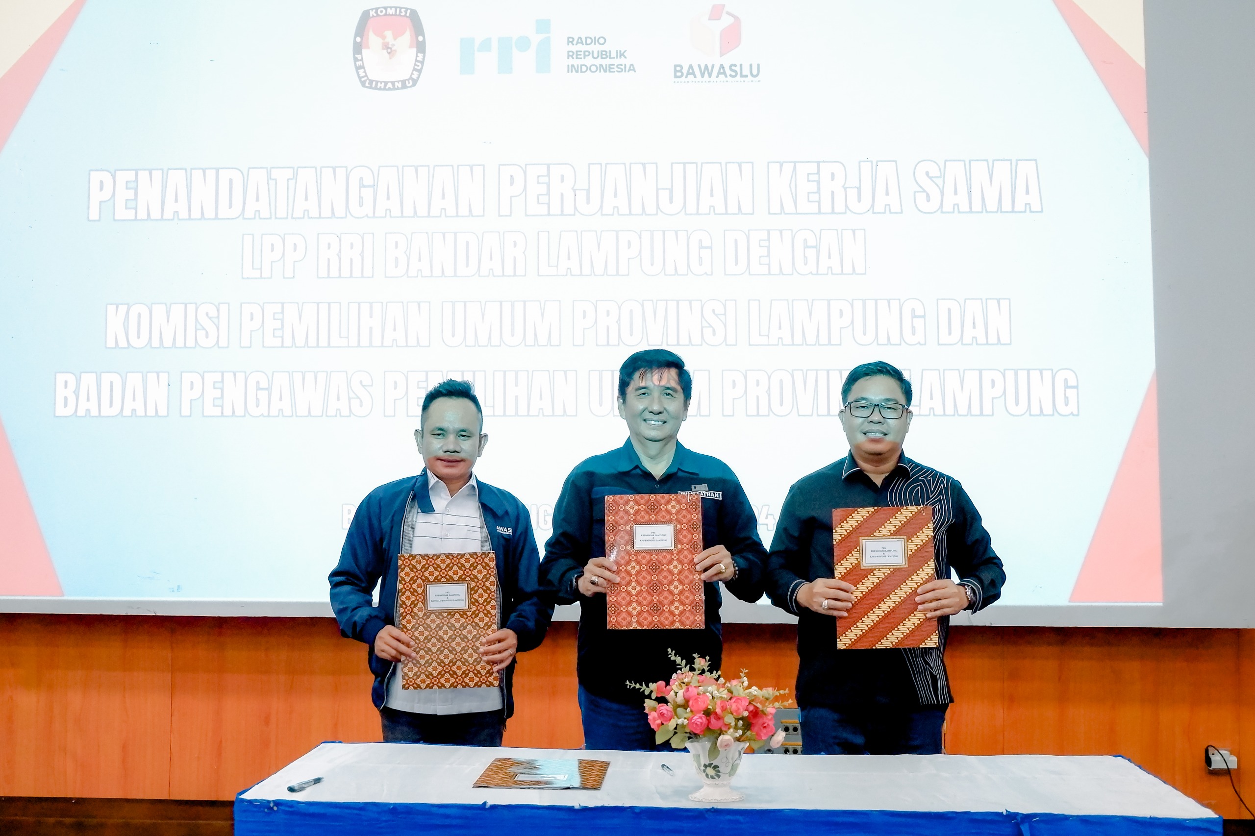 Bawaslu, KPU, dan RRI Bersinergi Untuk Pilkada Lampung 2024 Yang Berintegritas