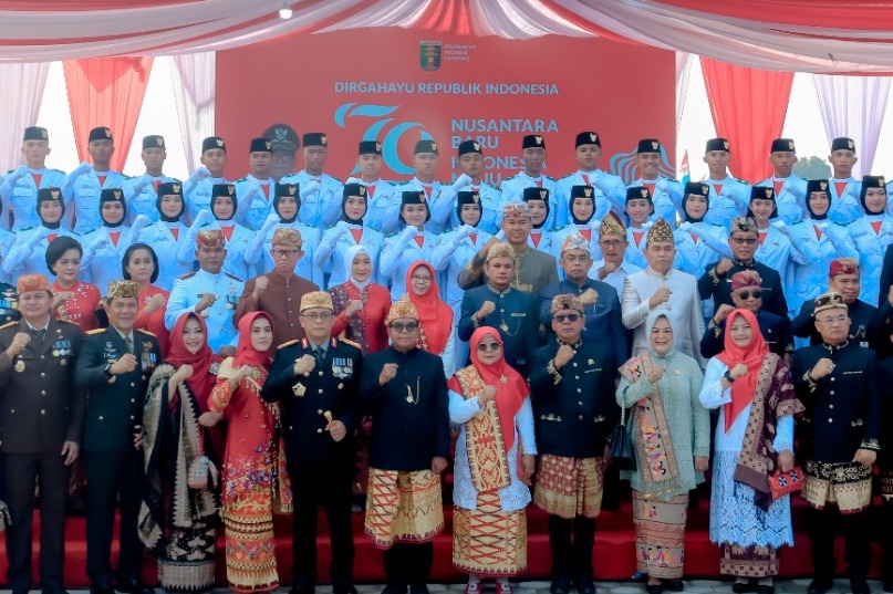 Bawaslu Lampung Hadiri Upacara Peringatan HUT RI ke-79 Di Kota Baru