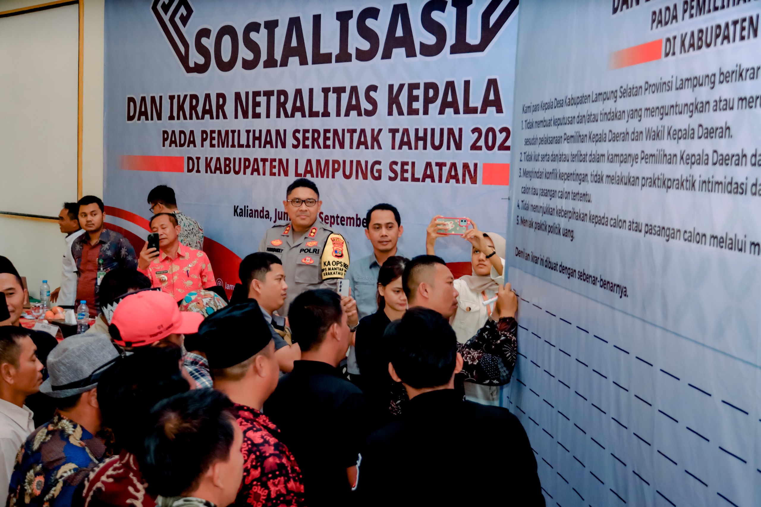 Wujudkan Pilkada Jujur Rakyat Makmur, Bawaslu Lampung Imbau Kepala Desa Di Lampung Selatan Untuk Netral