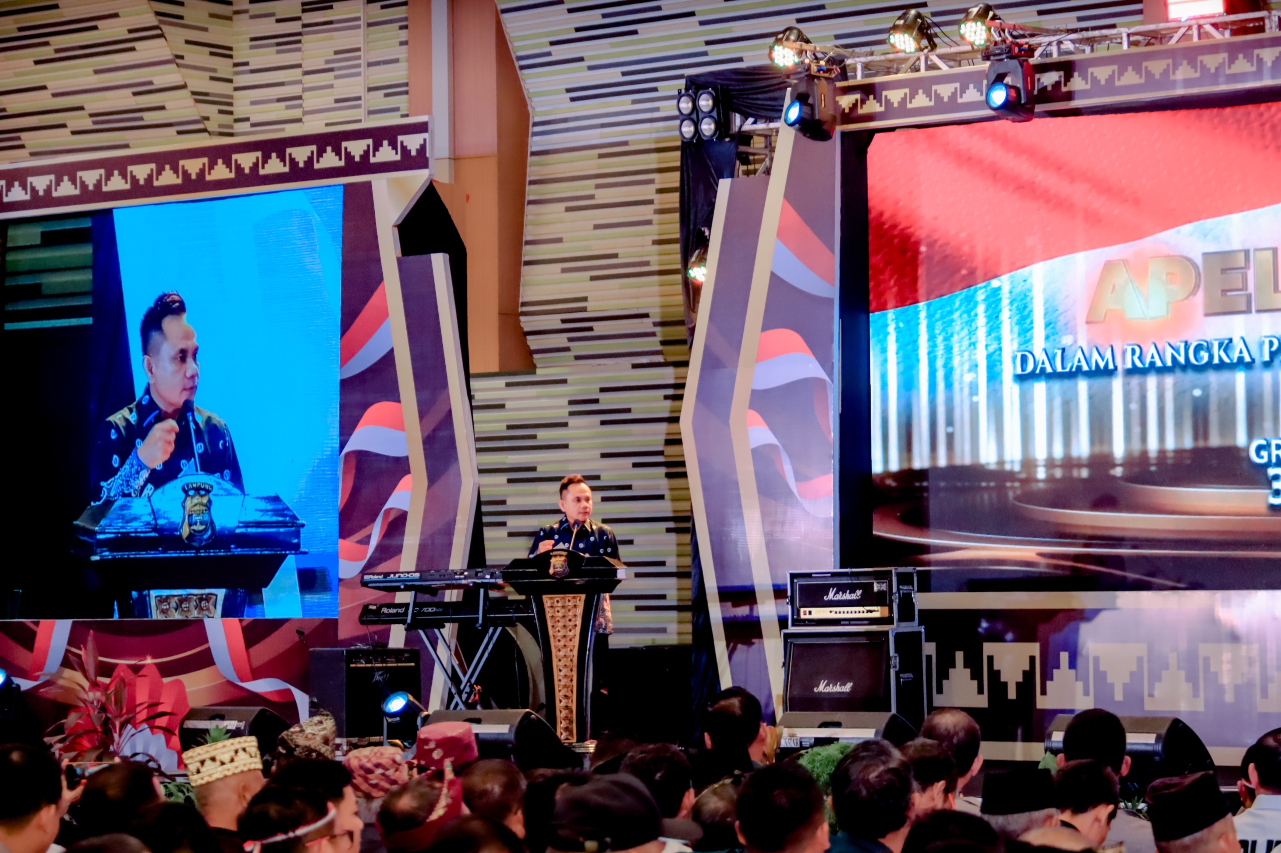 Bawaslu Lampung Hadiri Apel Tiga Pilar, Jaminan Keamanan Pilkada Serentak Di Lampung