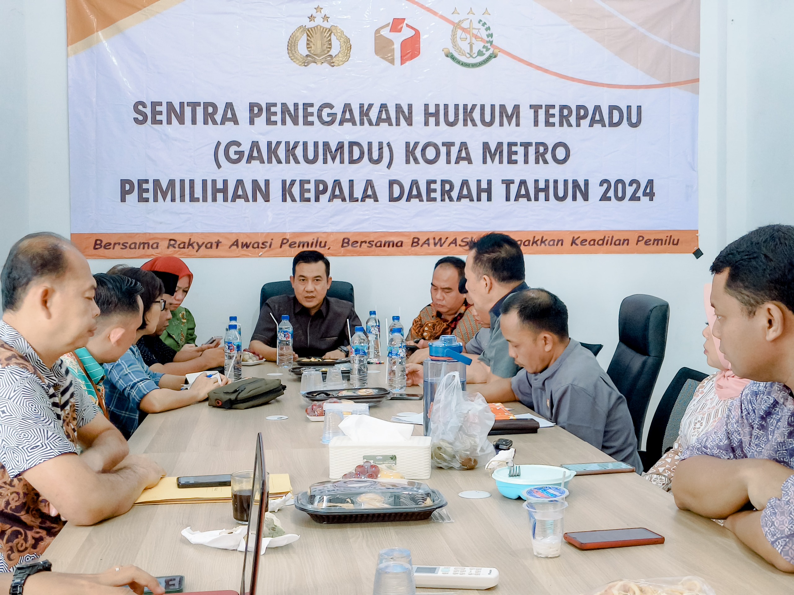 Sentra Gakkumdu Bawaslu Lampung Perkuat Penanganan Pelanggaran Kampanye Jelang Pemilihan Di Kota Metro