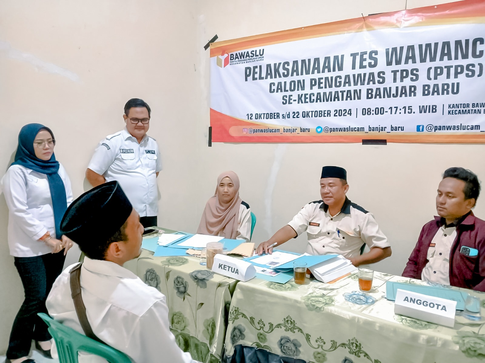 Bawaslu Lampung Pastikan Tes Wawancara Rekrutmen Calon Anggota PTPS di Bawaslu Kabupaten Tulang Bawang Sesuai Dengan Aturan