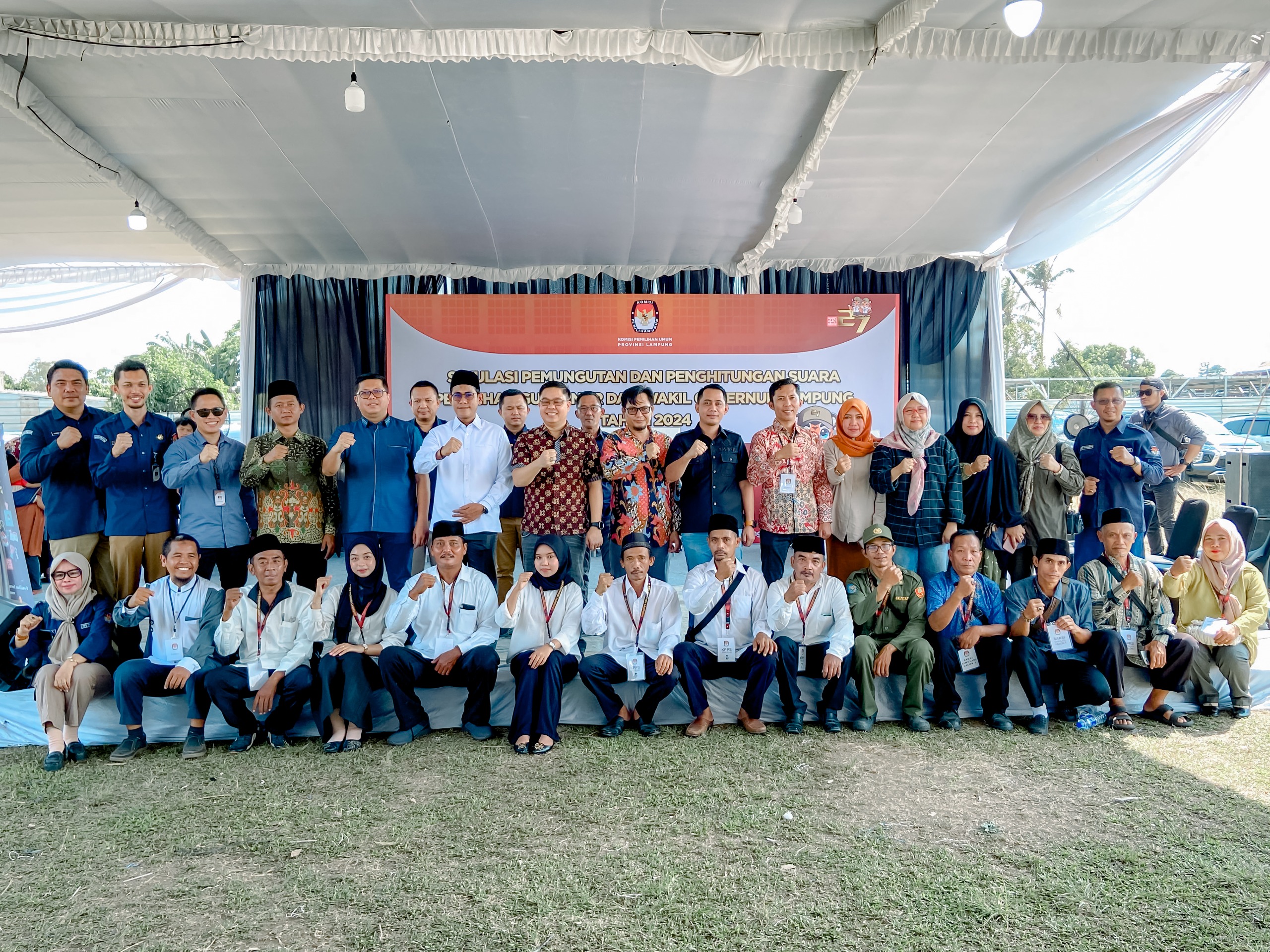 KPU Lampung Gelar Simuliasi Pemungutan Suara Dan Penghitungan Suara, Bawaslu Lampung Beri Beberapa Catatan