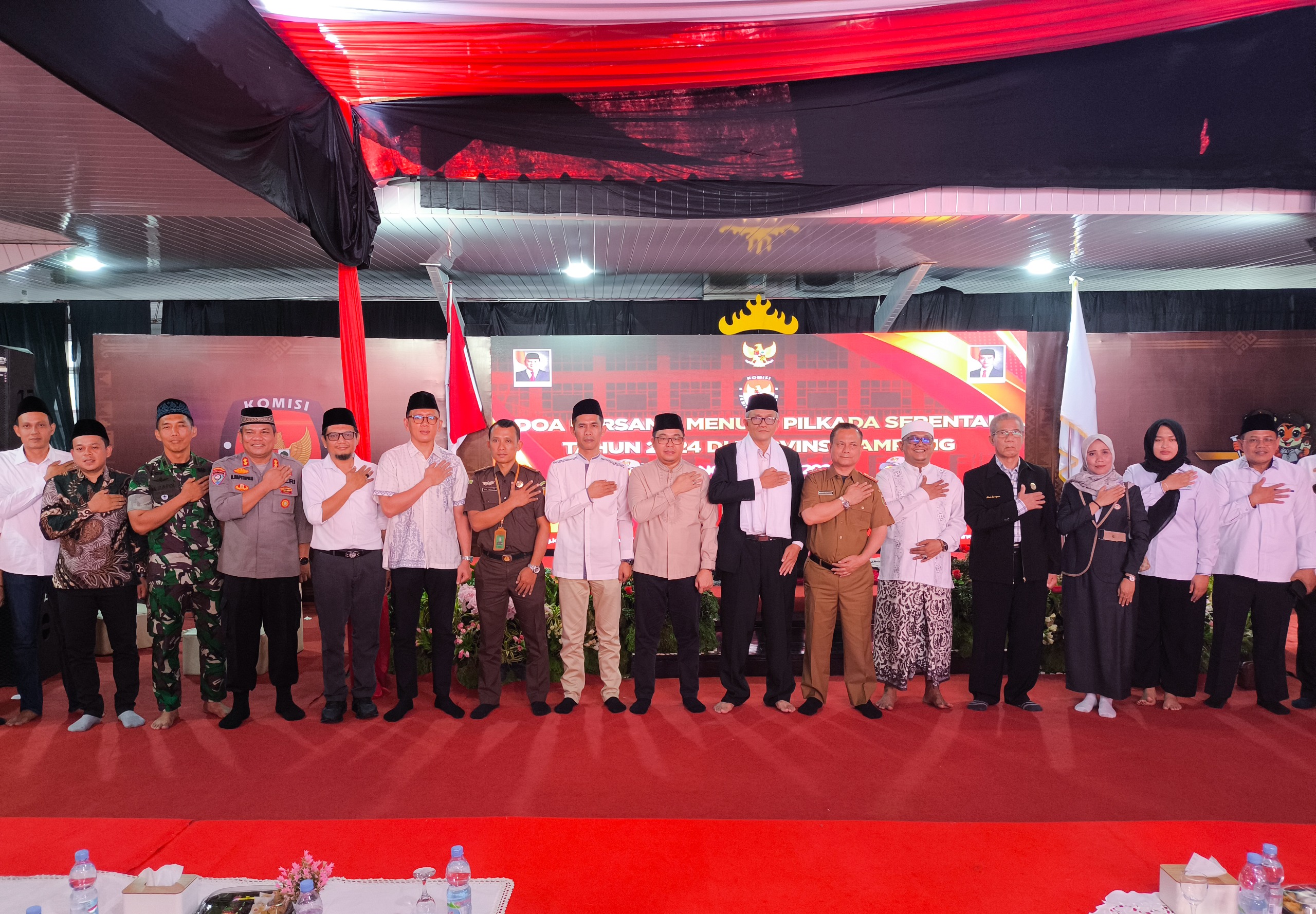 Doa Bersama Menuju Pilkada Serentak Tahun 2024 Di Provinsi Lampung, Bawaslu Lampung Harap Pilkada Berjalan Dengan Jujur Dan Adil