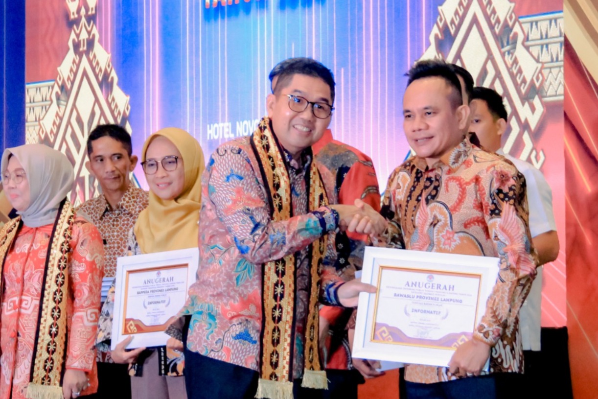 Bawaslu Lampung Raih Kembali Penghargaan Badan Publik Informatif Tahun 2024
