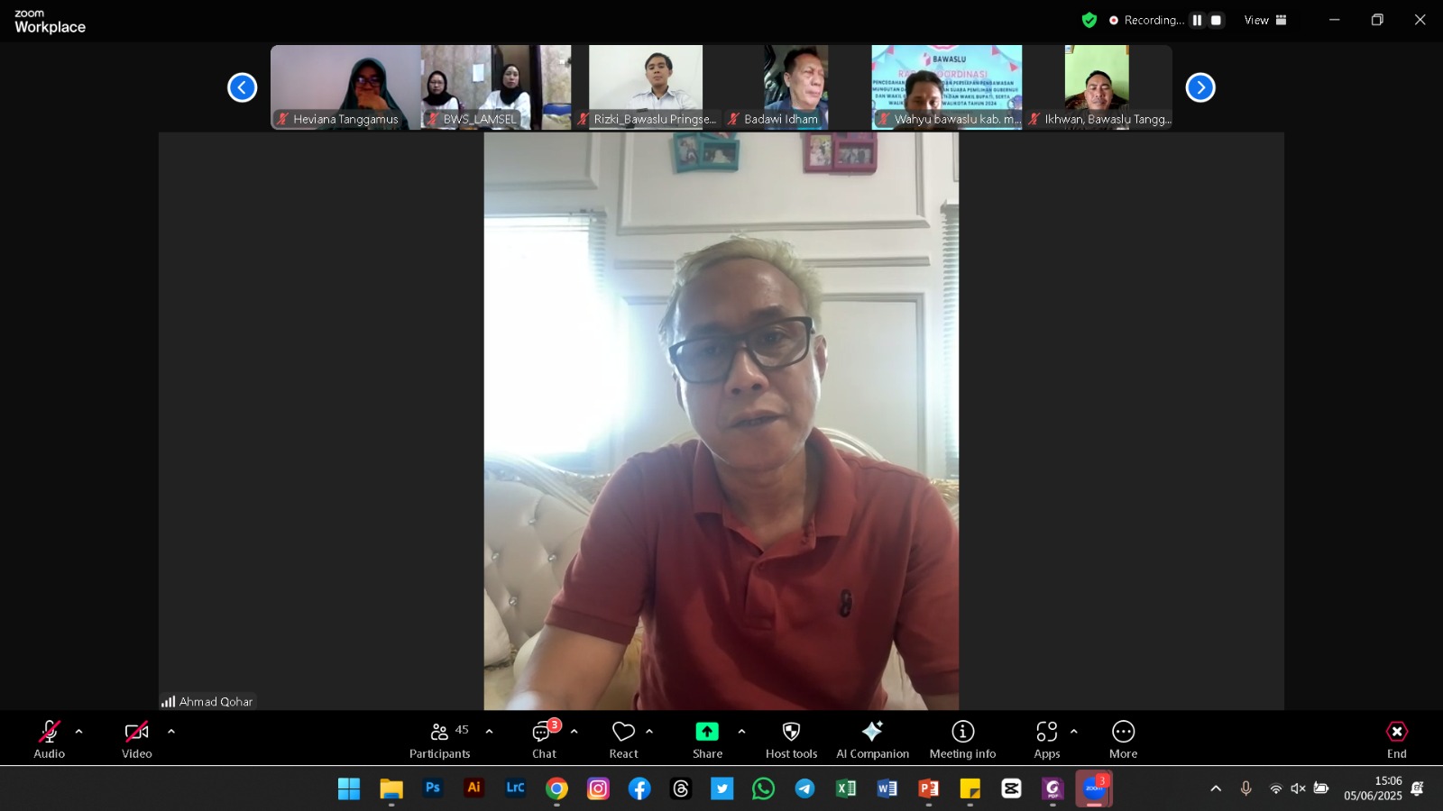 Bawaslu Lampung Gelar Evaluasi Publikasi Medsos dan Pemberitaan Bawaslu Kabupaten/Kota Se-Provinsi Lampung