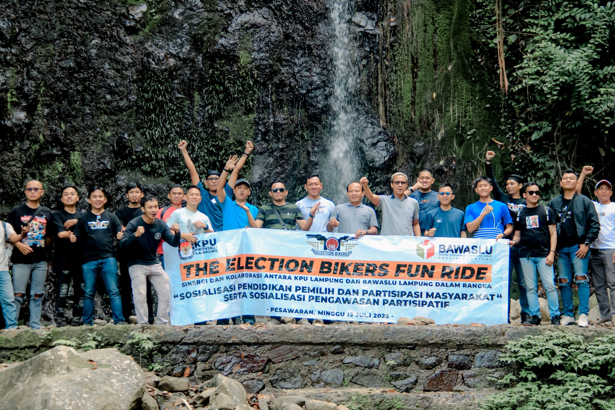 Fun Ride Penyelenggara Pemilu, KPU dan Bawaslu Lampung Perkuat Sinergi Untuk Pendidikan Pemilih Dan Pengawasan Partisipatif