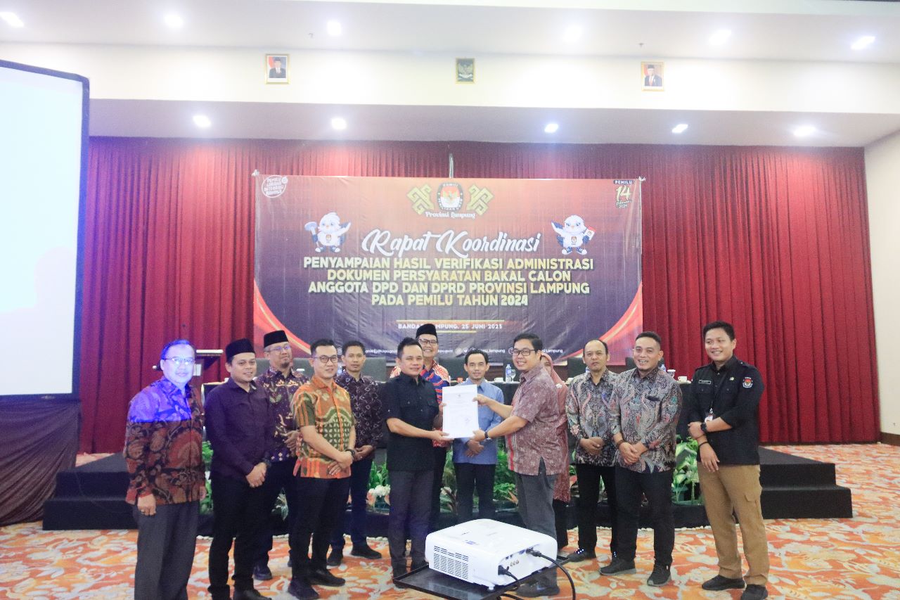 Bawaslu Lampung Beri Atensi Terkait Dokumen Pencalonan Bacaleg