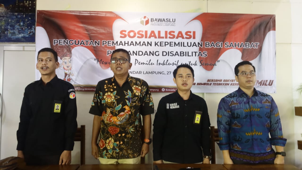 Bawaslu Lampung Gelar Sosialisasi Kepada Penyandang Disabilitas