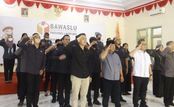 Ikuti Apel Siaga, Bawaslu Lampung Siap Mengawasi Tahapan Pemilu 2024