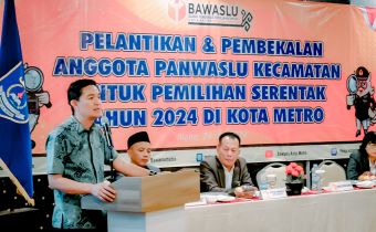 15 Panwaslucam Di Lantik, Bawaslu Lampung Imbau Pahami Aturan Serta Bekerja Cepat Dan Cerdas