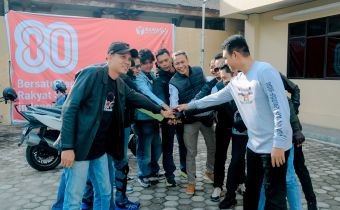 Fun Ride Bawaslu Dan KPU Lampung Meriahkan HUT Ke-80 RI Di Pantai Senaya Beach