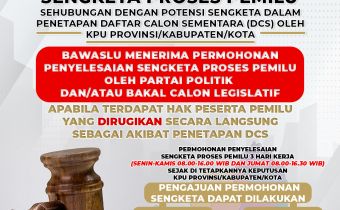 Pengajuan Permohonan Penyelesaian Sengketa Proses Pemilu