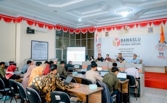 BAWASLU LAMPUNG GELAR KONSOLIDASI DATA PENANGANAN PELANGGARAN PADA SISTEM SIGAPLAPOR