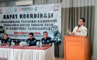 Rapat Koordinasi Pengawasan Kampanye, Bawaslu Lampung Tekankan Jajaran Panwaslu Awasi Kampanye Sesuai Regulasi