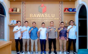 Perkuat Kolaborasi Sukseskan Pemilu, Bawaslu Lampung Menerima Kunjugan Kapolda Lampung