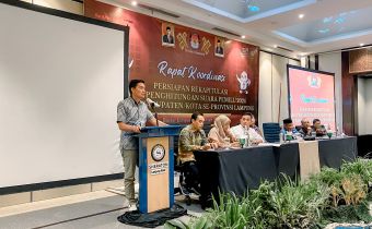 Samakan Persepsi, Bawaslu Lampung Hadiri Rapat Rakor Persiapan Rekapitulasi Hasil Penghitungan Suara Pemilu 2024 Tingkat Kabupaten/Kota Se-Provinsi Lampung