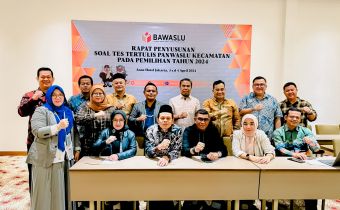 Bawaslu Lampung Hadiri Rapat Penyusunan Soal Tes Tertulis Panwaslu Kecamatan Pada Pemilihan Tahun 2024
