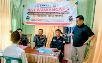 [[Konferensi Pers]] Bawaslu Lampung Pantau Tes Wawancara PKD