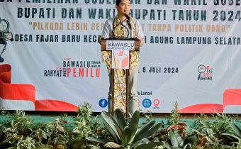 Bawaslu Gelar Deklarasi Kampung Pengawasan Partisipatif Di Desa Fajar Baru Lampung Selatan