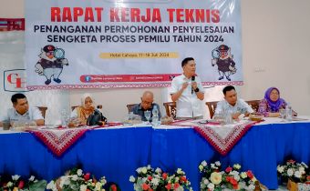 Bawaslu Lampung Berikan Pemahaman Penyelesaian Sengketa Kepada Panwaslucam Se-Lampung Utara