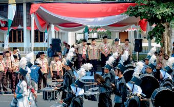 Meningkatkan Semangat Demokrasi Di Kalangan Generasi Muda, Bawaslu Lampung Gelar Pawai Budaya Dan Lomba Gerak Jalan Pramuka