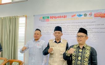 Dukung Pilkada Jujur, Bawaslu Lampung Apresiasi Forum Pena Deklarasi Netralitas ASN Kemenang Lampung
