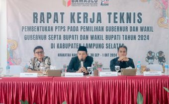 Bawaslu Gelar Rakernis Pembentukan Pengawas TPS Pemilihan 2024 Di Kabupaten Lampung Selatan