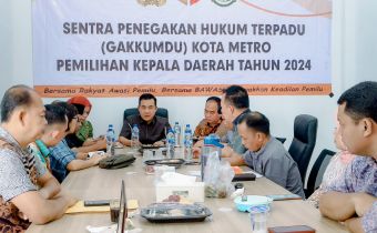 Sentra Gakkumdu Bawaslu Lampung Perkuat Penanganan Pelanggaran Kampanye Jelang Pemilihan Di Kota Metro